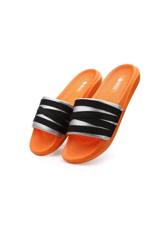 Bacca Bucci Solar Orange Galaxy Slides – Ultra-Comfort EVA Slip-Ons for Men | Best Price UAE